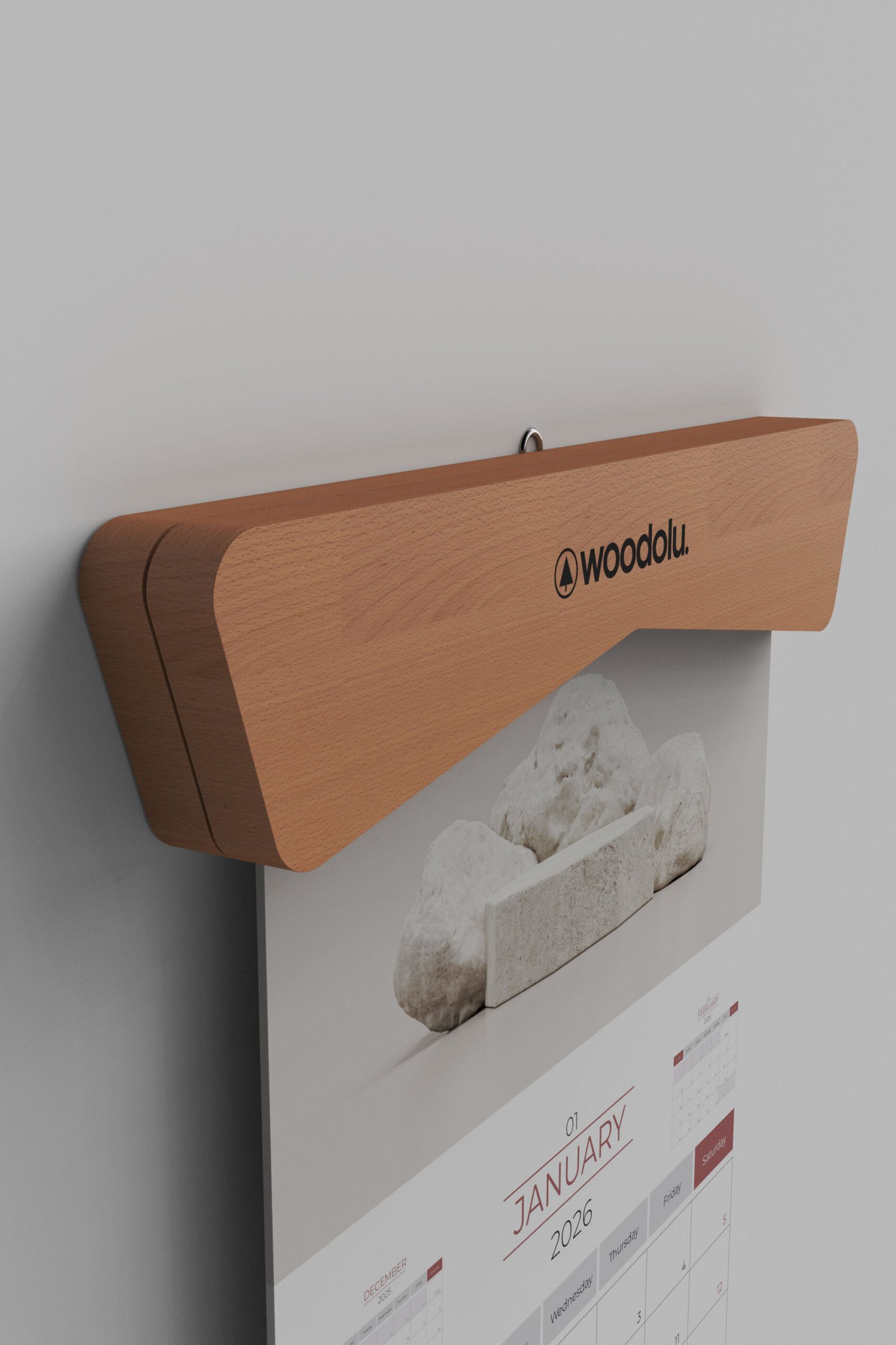 DT-01 Ahşap Duvar Takvimi - Görsel 4 | Woodolu