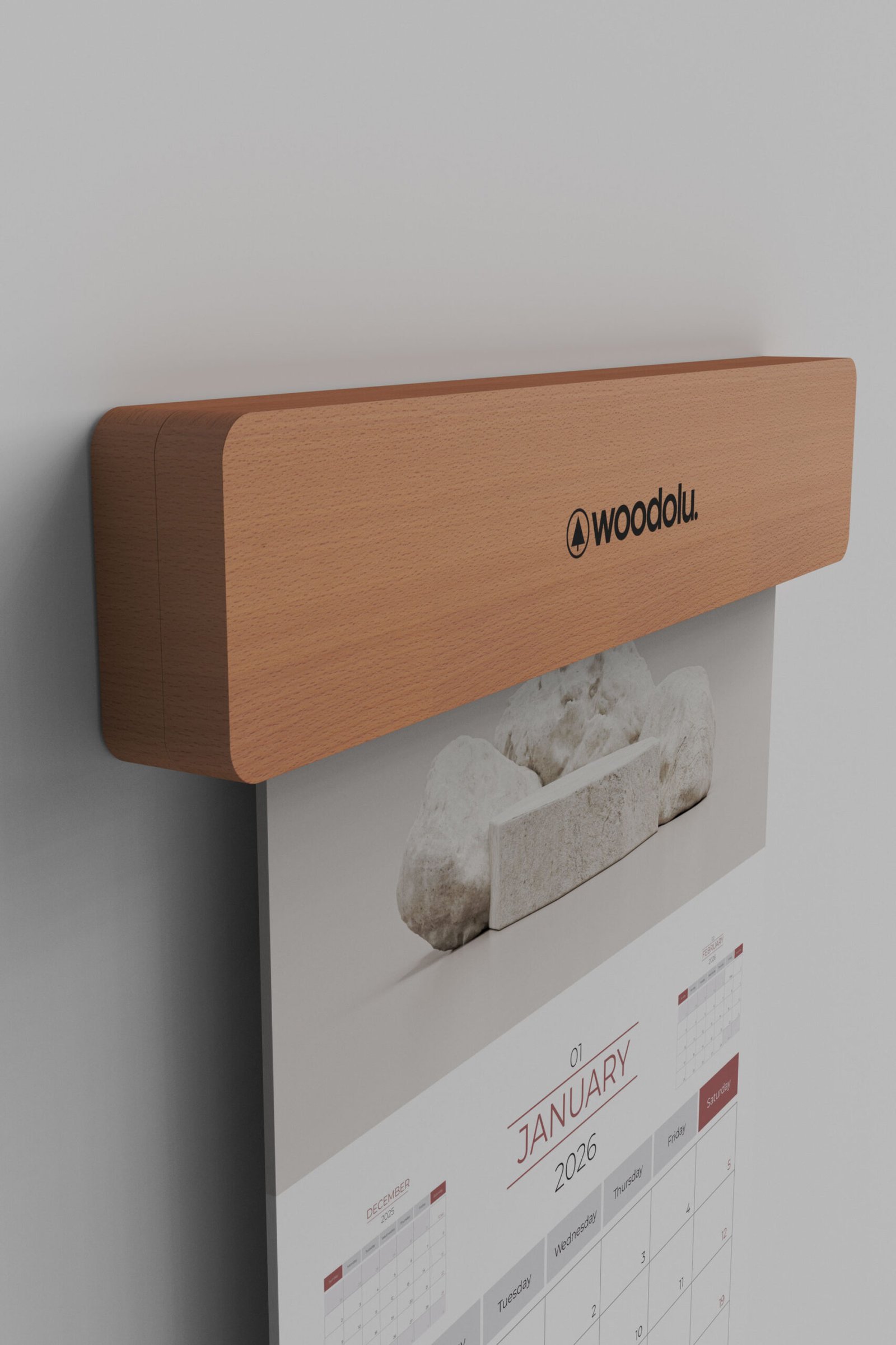 DT-02 Ahşap Duvar Takvimi - Görsel 4 | Woodolu