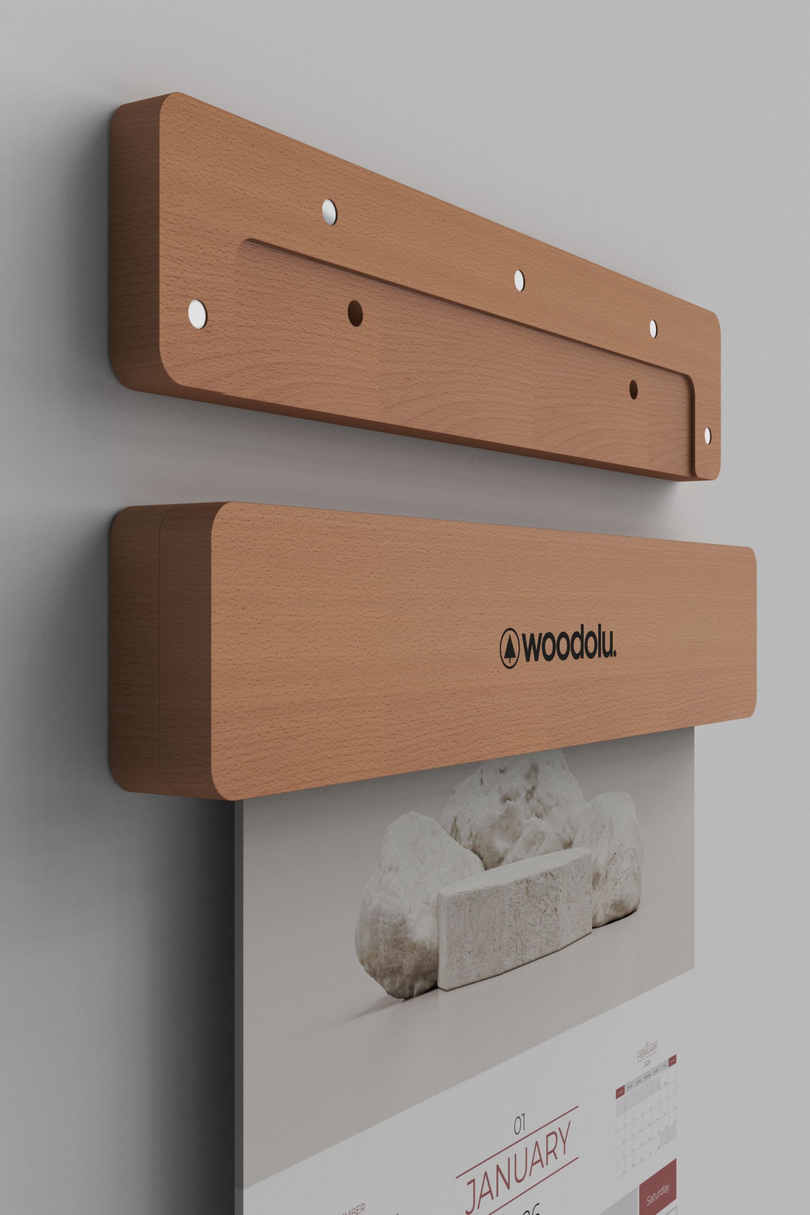 DT-02 Ahşap Duvar Takvimi - Görsel 5 | Woodolu