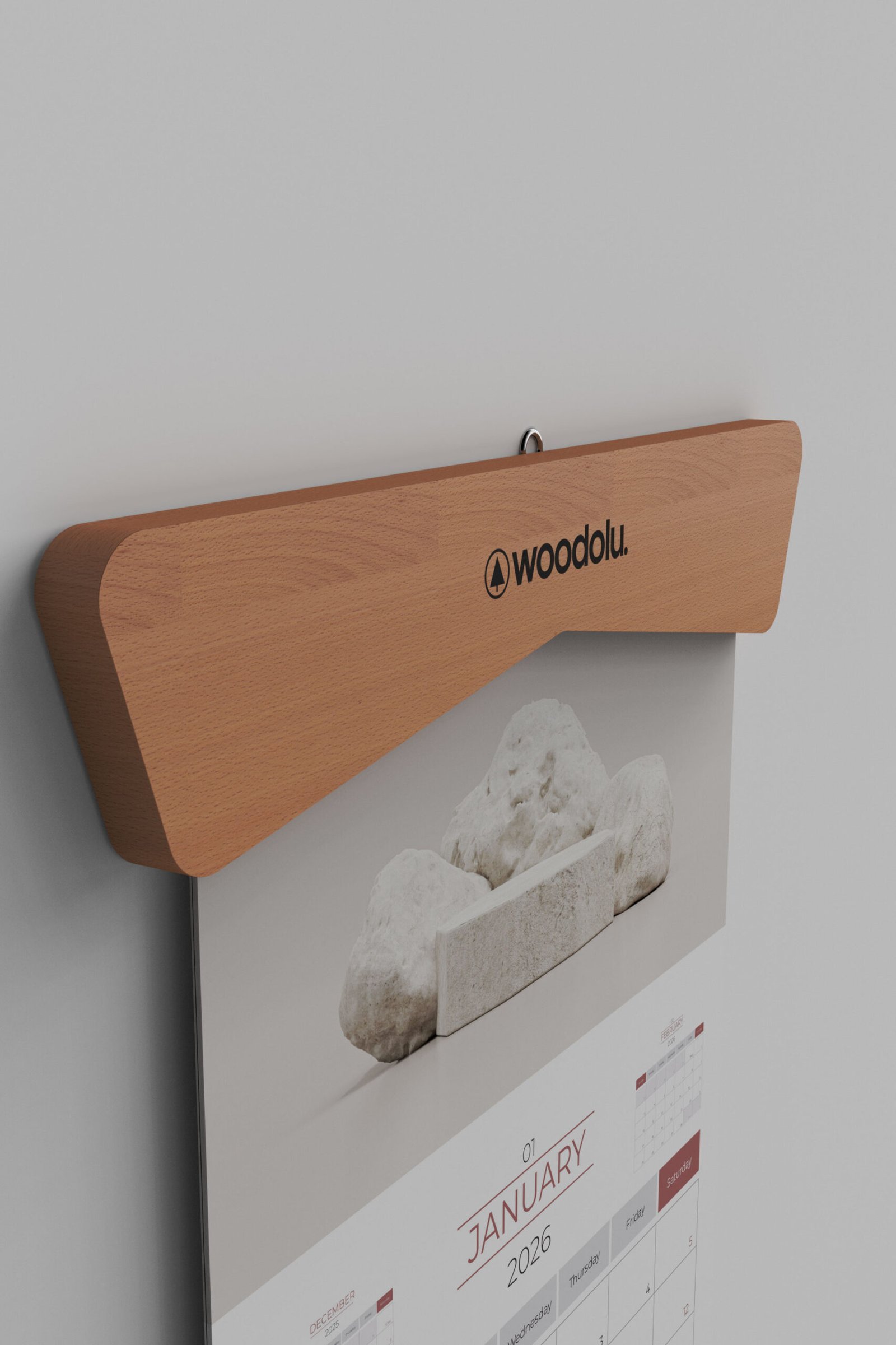 DT-03 Ahşap Duvar Takvimi - Görsel 4 | Woodolu