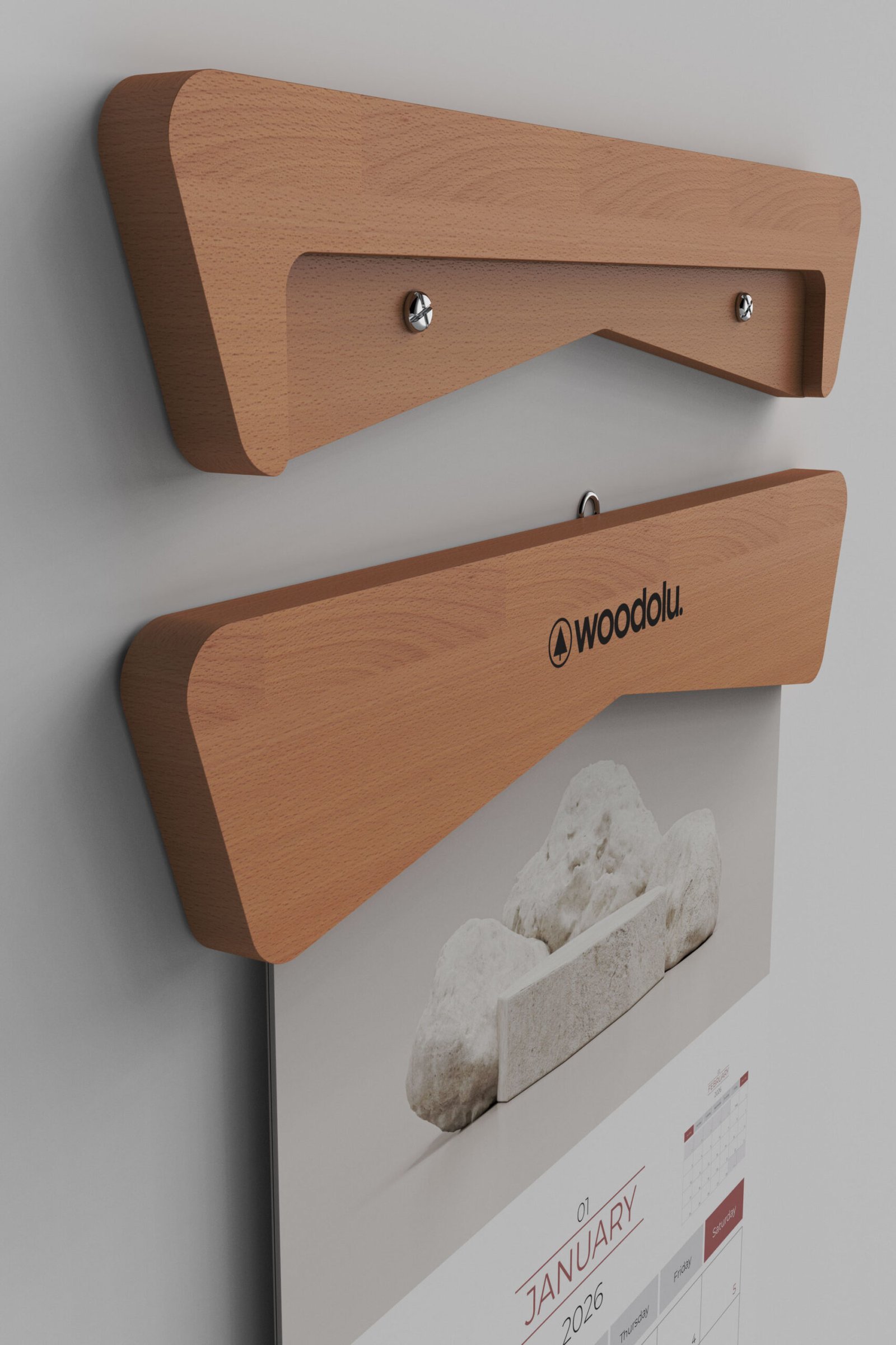 DT-03 Ahşap Duvar Takvimi - Görsel 6 | Woodolu