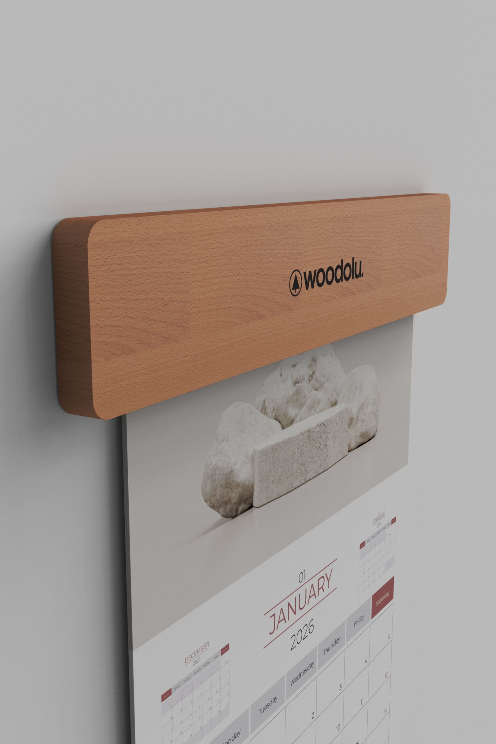DT-04 Ahşap Duvar Takvimi - Görsel 4 | Woodolu