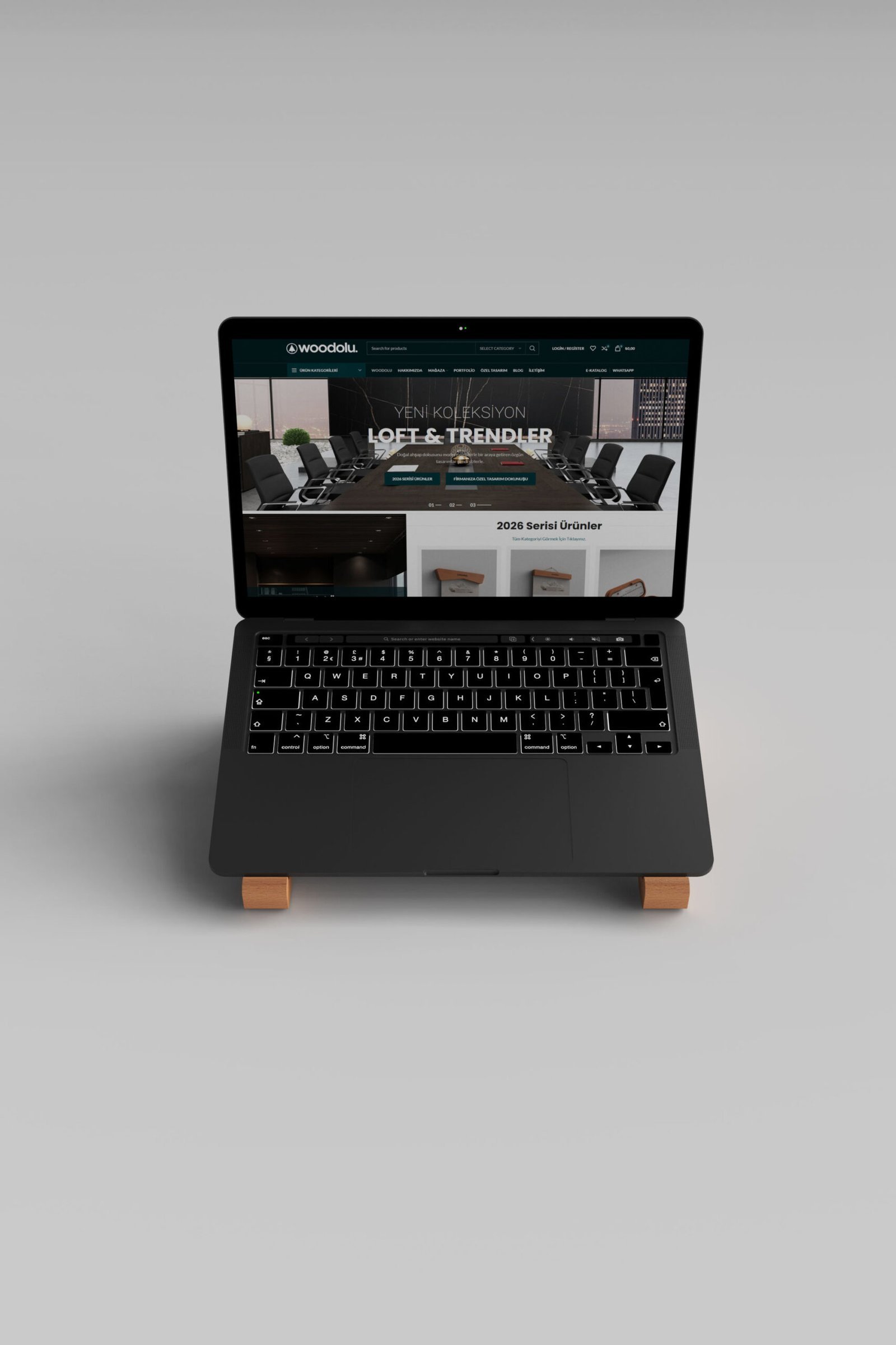 ST-06 Ahşap Notebook Stand - Görsel 2 | Woodolu