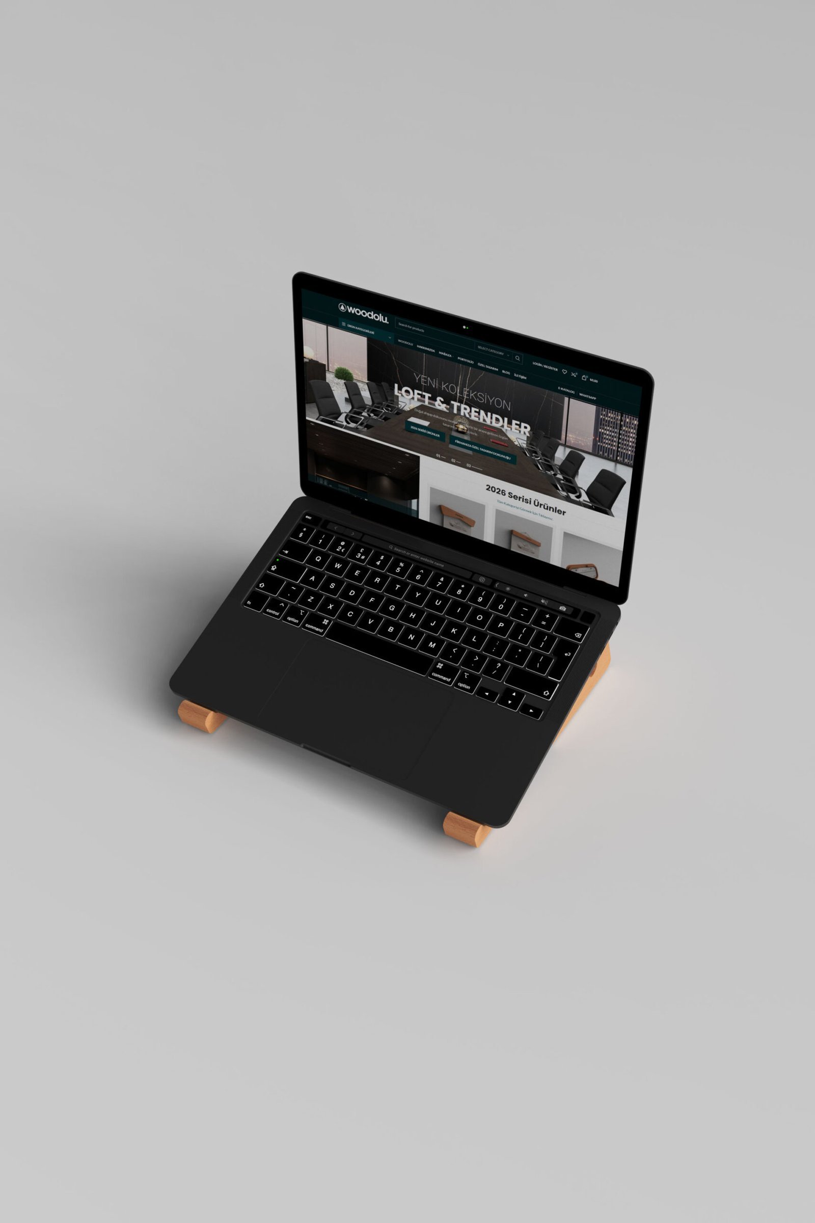 ST-06 Ahşap Notebook Stand - Görsel 3 | Woodolu