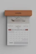 DT-01 Ahşap Duvar Takvimi | doğal ahşap takvim – minikhane.com.tr
